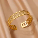 Bracelet en acier inoxydable croisé élégant pour homme et femme