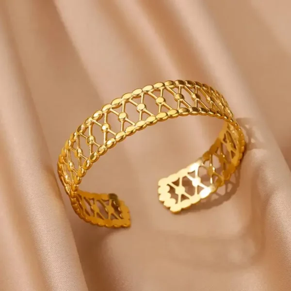 Bracelet en acier inoxydable croisé élégant pour homme et femme