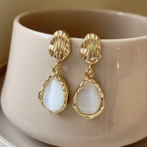 Boucle d'oreille pampille en acier inoxydable, accessoire chic et durable