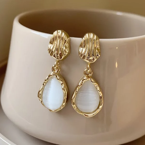 Boucle d'oreille pampille en acier inoxydable, accessoire chic et durable