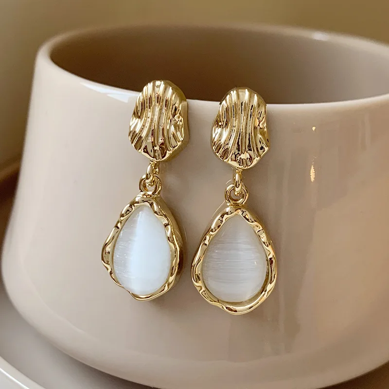 Boucle d'oreille pampille en acier inoxydable, accessoire chic et durable