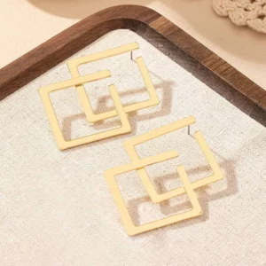 Bijou en acier inoxydable forme losange pour femme