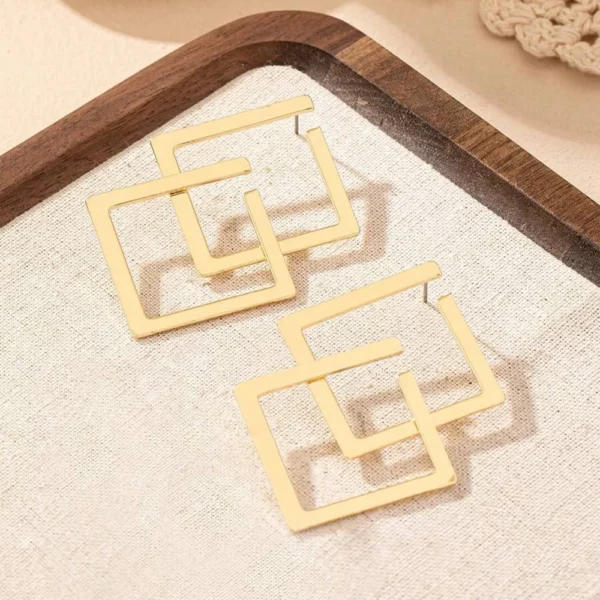 Bijou en acier inoxydable forme losange pour femme