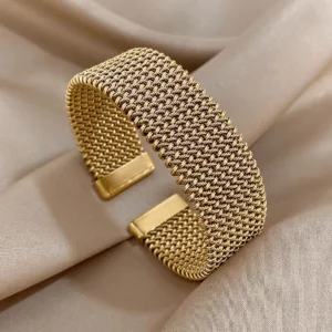 Bracelet acier inoxydable au style rétro, accessoire tendance