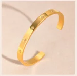 Bracelet en acier inoxydable, design étoile, parfait pour un look moderne