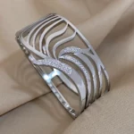 Bracelet homme en acier inoxydable avec design zébré unique