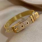 Accessoire mode homme, bracelet en acier inoxydable ceinture