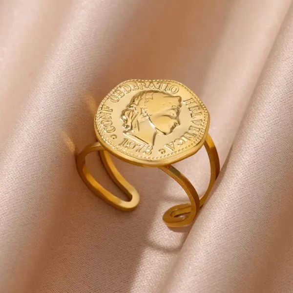 Bague en acier inoxydable élégante pour homme et femme