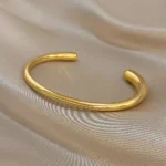 Bracelet en acier inoxydable jonc résistant et durable pour tous les jours