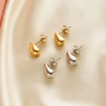 Boucles d'oreilles en acier inoxydable, légères et stylées en forme de goutte