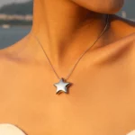 Collier étoile en acier inoxydable, accessoire qui brille au quotidien