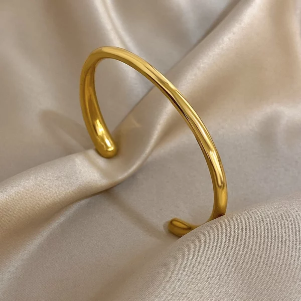 Bracelet jonc en inox, accessoire de mode tendance et intemporel