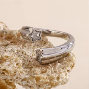 Bijoux en acier inoxydable avec design étoile filante unique