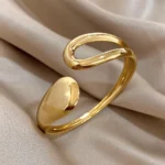 Bracelet asymétrique en acier inoxydable, accessoire incontournable