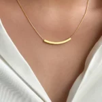 Collier durable en acier inoxydable avec finition brillante et barre
