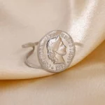 Bague acier inoxydable pièce design moderne et raffiné