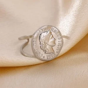 Bague acier inoxydable pièce design moderne et raffiné