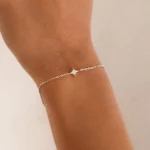 Bracelet étoile en acier inoxydable, parfait pour un cadeau