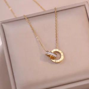 Collier en acier inoxydable, horloge vintage pour hommes et femmes