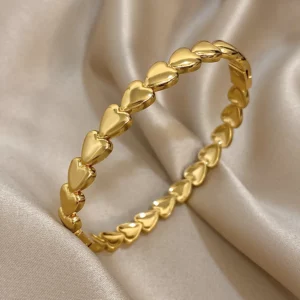 Style moderne bracelet acier inoxydable avec petit cœur